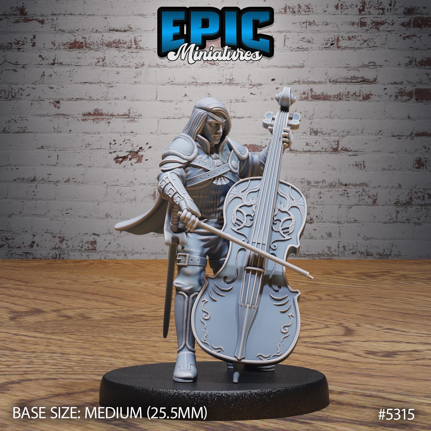 Vagabond Bard -  Resin Miniature - Tabletop  miniature - Fantasy Miniature - 32mm - D&D -  Sci-fi Miniature - Rescale