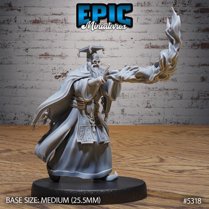 DnD Schoolar wizard -  Resin Miniature - Tabletop  miniature - Fantasy Miniature - 32mm - D&D -  Sci-fi Miniature