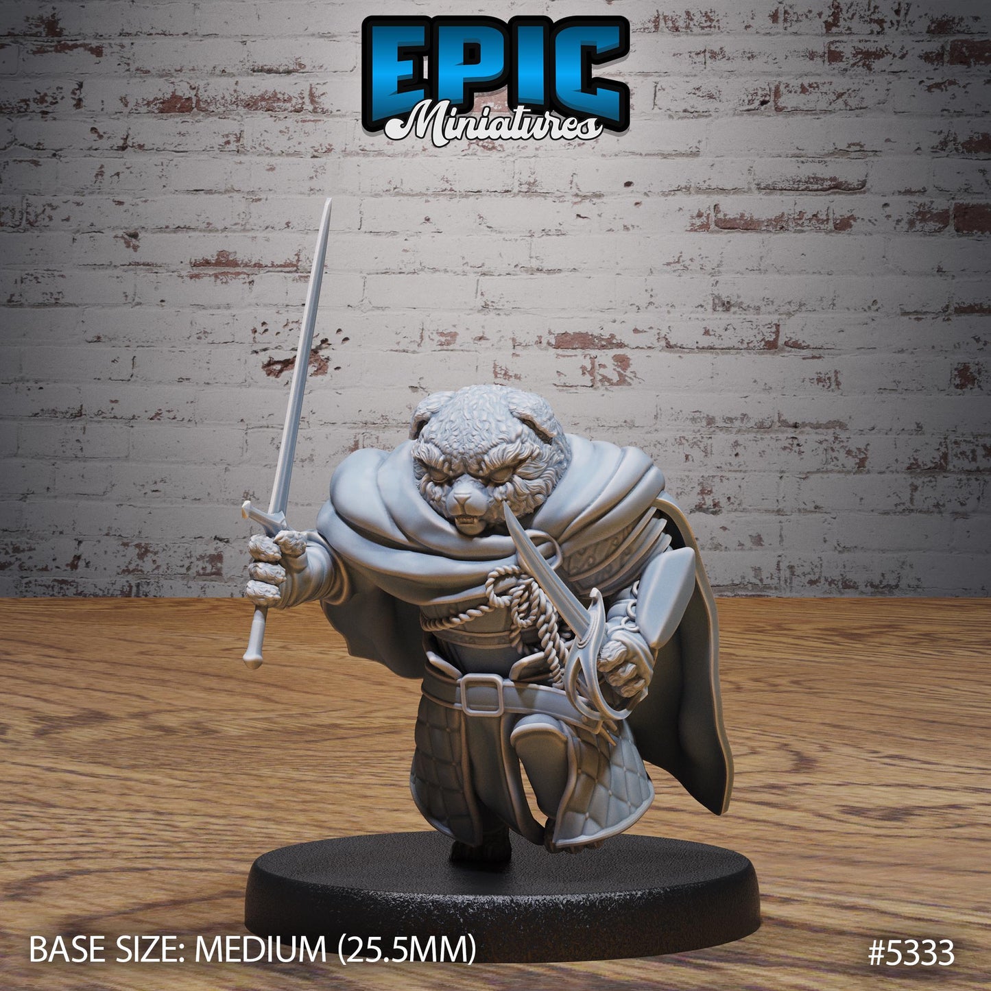 DnD Teddy Knight - Resin Miniature - Tabletop miniature - Fantasy Miniature - 32mm - D&D - Sci-fi Miniature