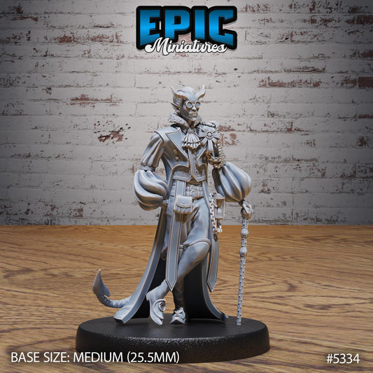 DnD Tiefling -  Resin Miniature - Tabletop  miniature - Fantasy Miniature - 32mm - D&D -  Sci-fi Miniature