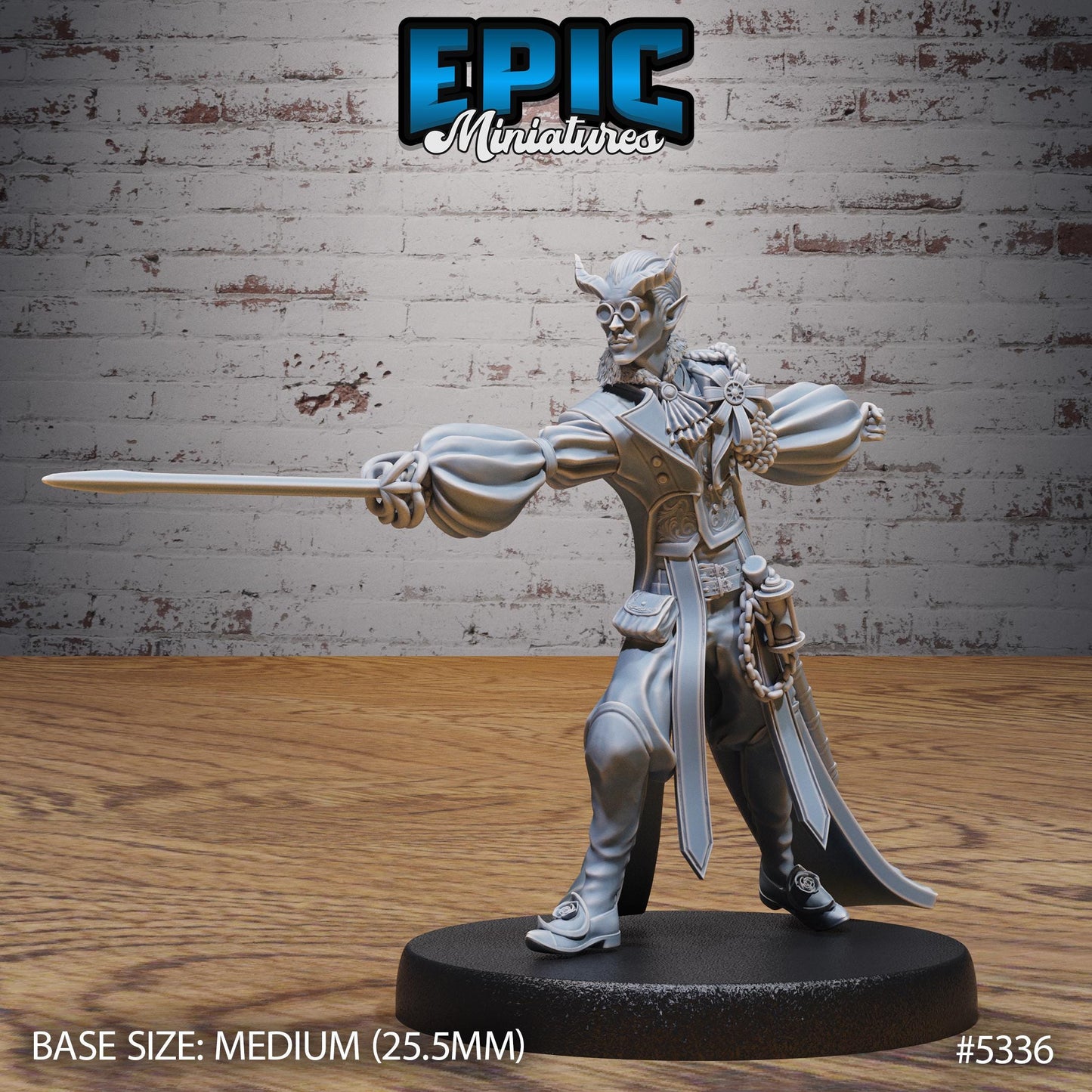 Tiefling -  Resin Miniature - Tabletop  miniature - Fantasy Miniature - 32mm - D&D -  Sci-fi Miniature