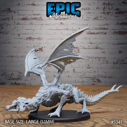 Miasma Dragon -  Resin Miniature - Tabletop  miniature - Fantasy Miniature - 32mm - D&D -  Sci-fi Miniature