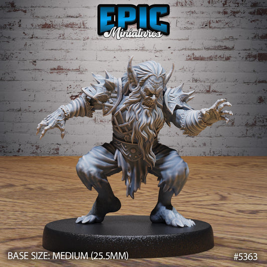DnD Dwarf Vampire -  Resin Miniature - Tabletop  miniature - Fantasy Miniature - 32mm - D&D -  Sci-fi Miniature
