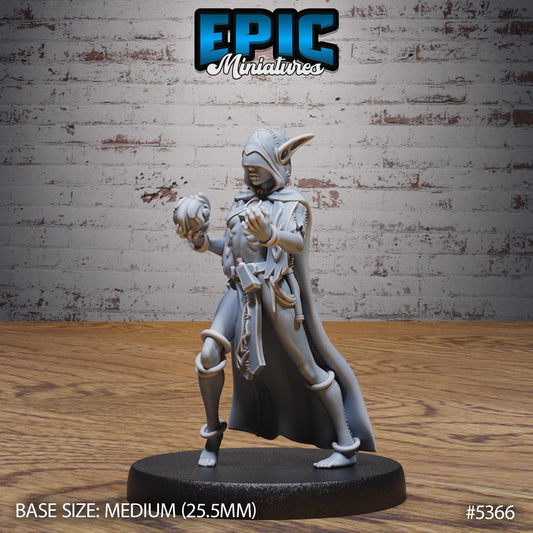 Elf Vampire Lady -  Resin Miniature - Tabletop  miniature - Fantasy Miniature - 32mm - D&D -  Sci-fi Miniature