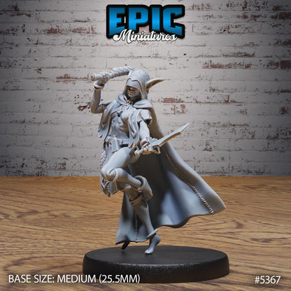 Elf Vampire Lady -  Resin Miniature - Tabletop  miniature - Fantasy Miniature - 32mm - D&D -  Sci-fi Miniature