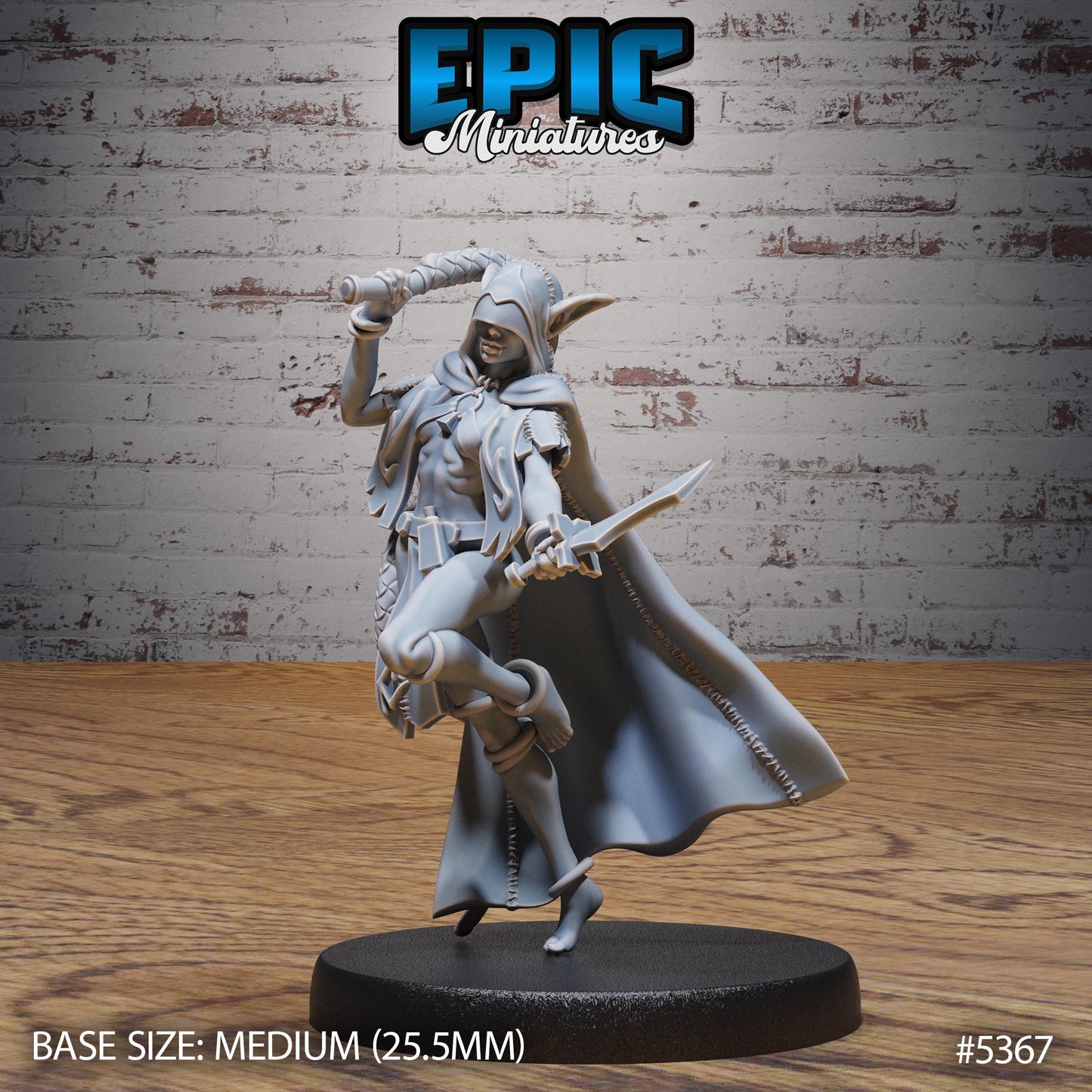 DnD Elf Vampire Lady -  Resin Miniature - Tabletop  miniature - Fantasy Miniature - 32mm - D&D -  Sci-fi Miniature