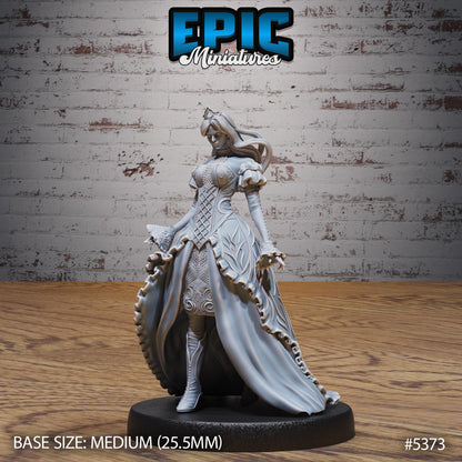 Royal Vampire Lady -  Resin Miniature - Tabletop  miniature - Fantasy Miniature - 32mm - D&D -  Sci-fi Miniature