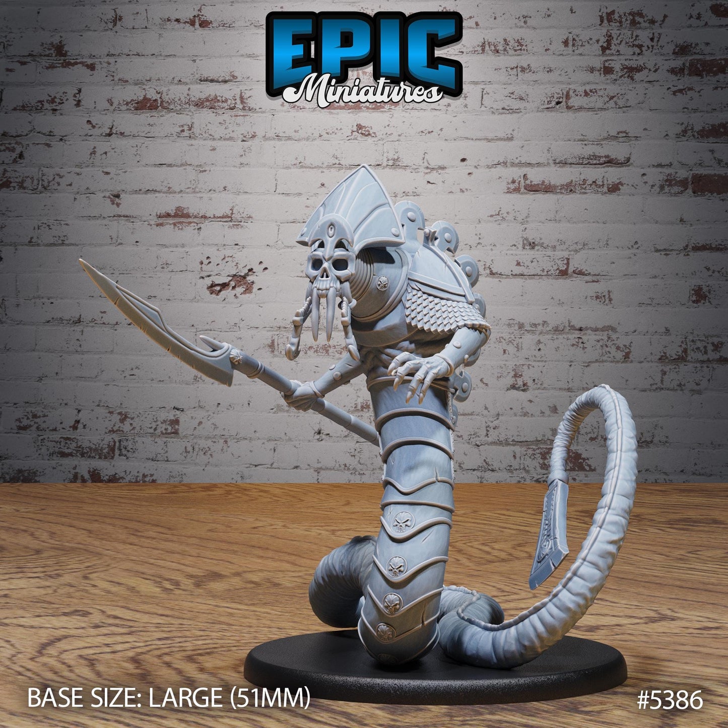 Death Serpent -  Resin Miniature - Tabletop  miniature - Fantasy Miniature - 32mm - D&D -  Sci-fi Miniature