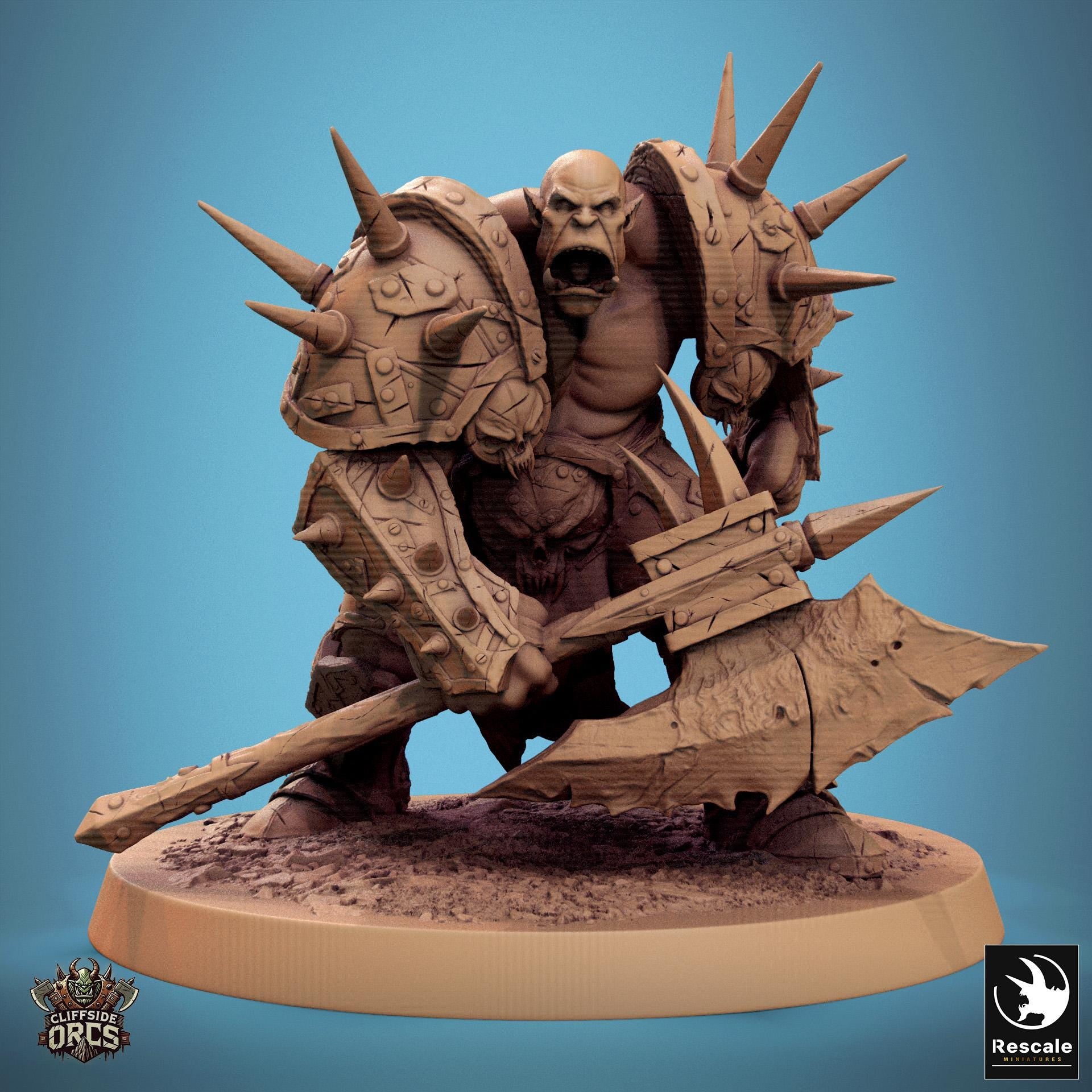Brutal Orcs 1 - Resin Miniature - Tabletop miniature - Fantasy Miniature - 32mm - D&D - Sci-fi Miniature - Papsikel DnD