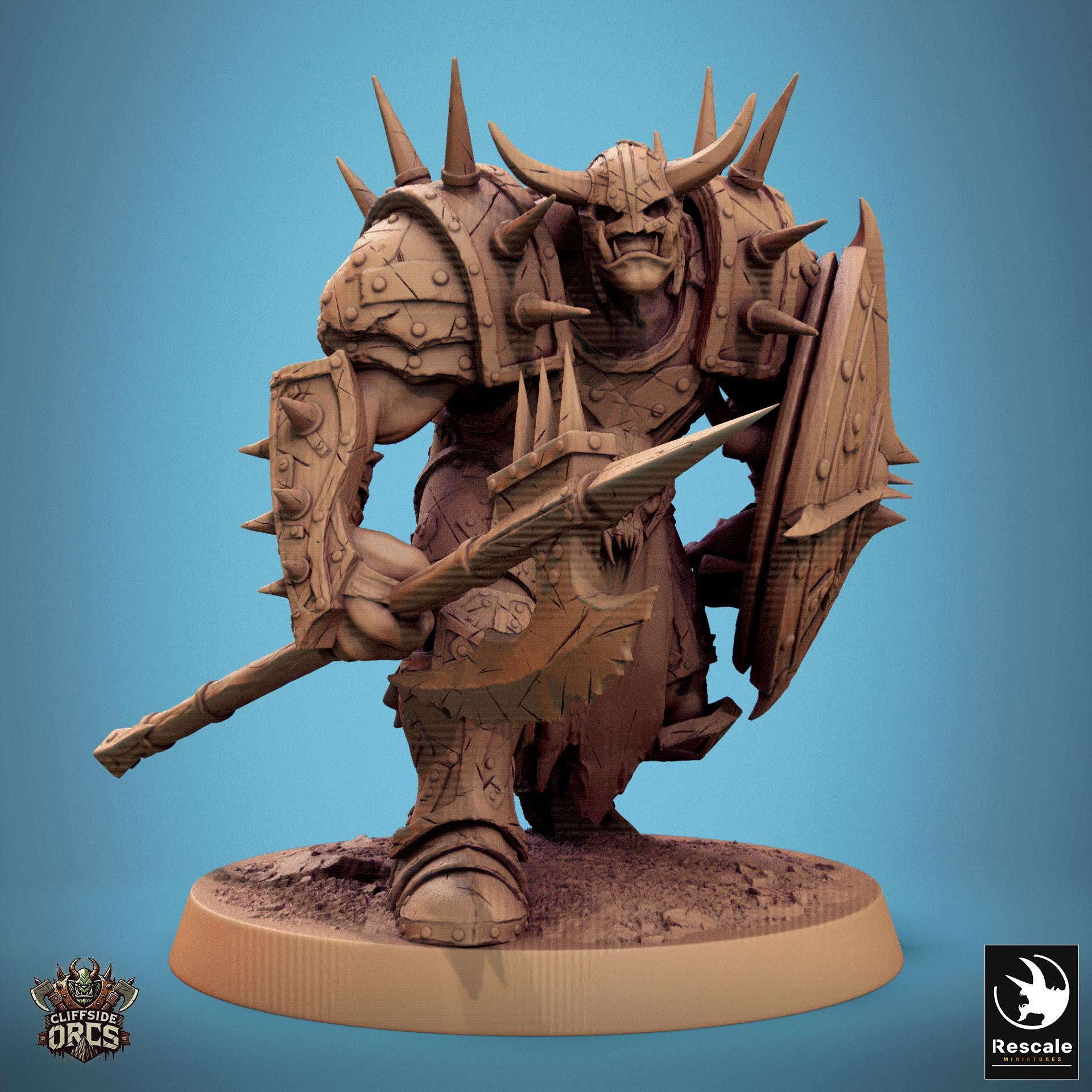 Infantry Orcs 2 - Resin Miniature - Tabletop miniature - Fantasy Miniature - 32mm - D&D - Sci-fi Miniature - Papsikel DnD