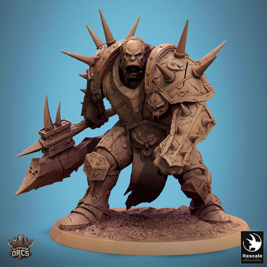 Orc Boss -  Resin Miniature - Tabletop  miniature - Fantasy Miniature - 32mm - D&D -  Sci-fi Miniature - Papsikel