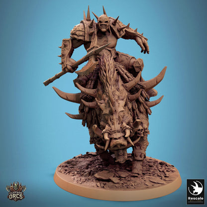 Boars Mounted - Resin Miniature - Tabletop miniature - Fantasy Miniature - 32mm - D&D - Sci-fi Miniature - Papsikel DnD