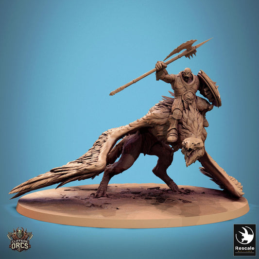 Volture Mounted -  Resin Miniature - Tabletop  miniature - Fantasy Miniature - 32mm - D&D -  Sci-fi Miniature - Papsikel