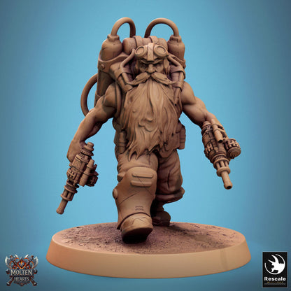 Dwarf Steampunk 1 -  Resin Miniature - Tabletop  miniature - Fantasy Miniature - 32mm - D&D -  Sci-fi Miniature -  DnD