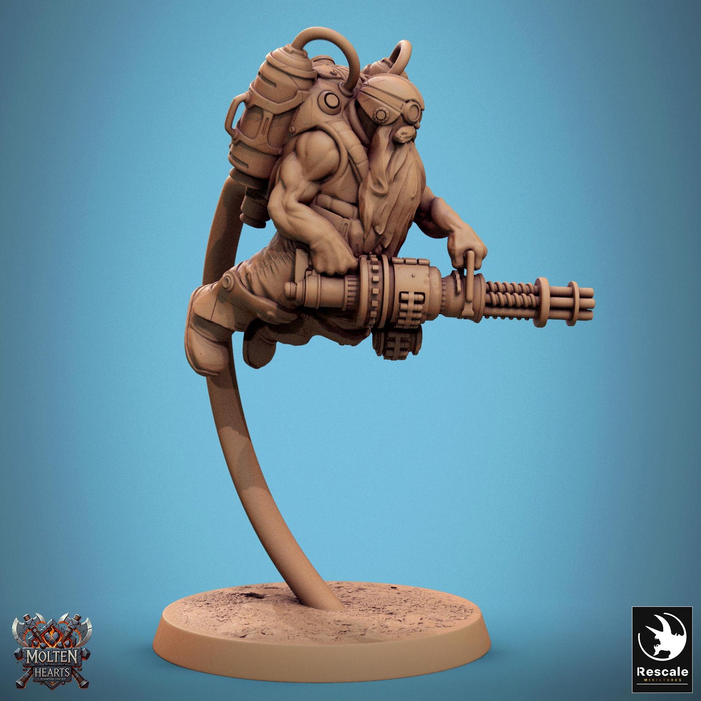 Dwarf Steampunk 1 - Resin Miniature - Tabletop miniature - Fantasy Miniature - 32mm - D&D - Sci-fi Miniature - DnD