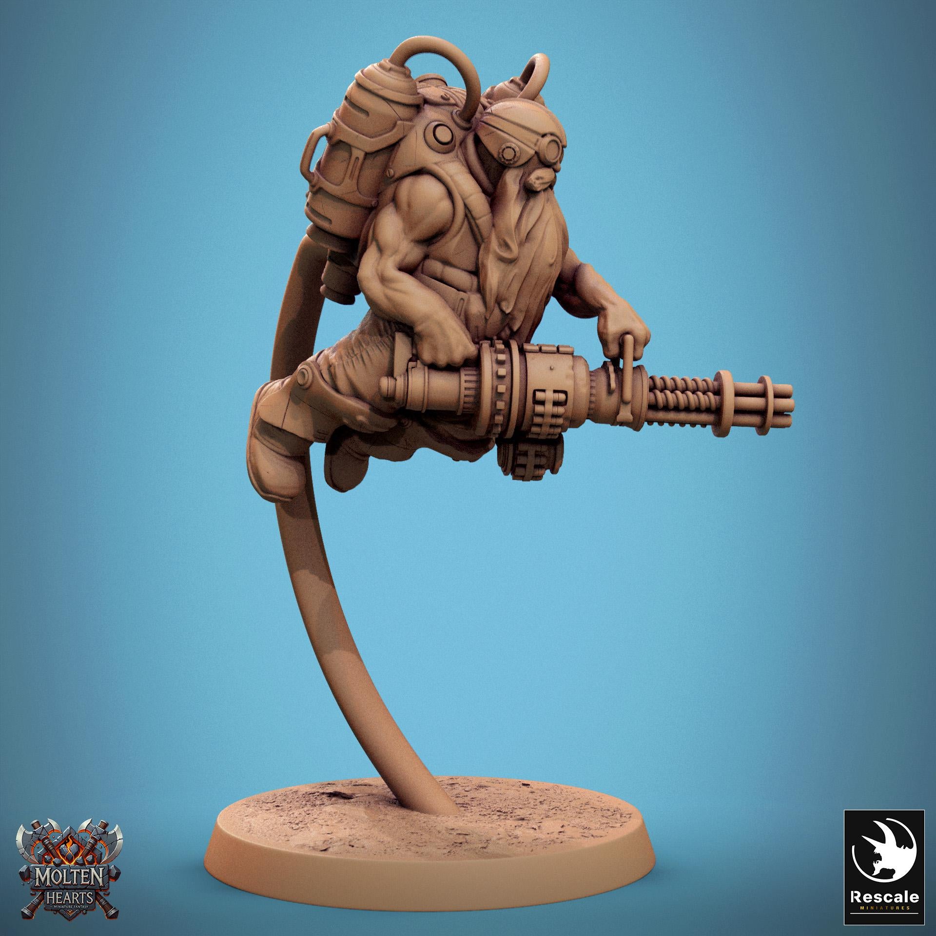 Dwarf Steampunk 1 - Resin Miniature - Tabletop miniature - Fantasy Miniature - 32mm - D&D - Sci-fi Miniature - DnD