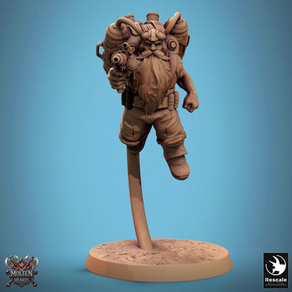Dwarf Steampunk 2 -  Resin Miniature - Tabletop  miniature - Fantasy Miniature - 32mm - D&D -  Sci-fi Miniature -  DnD