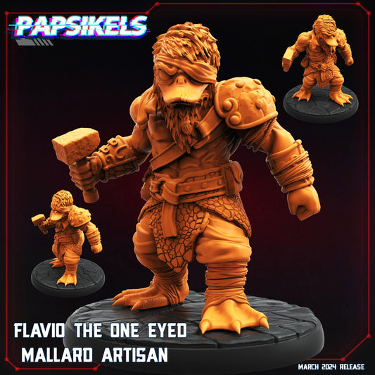 Flavio one eye -  Resin Miniature - Tabletop  miniature - Fantasy Miniature - 32mm - D&D -  Sci-fi Miniature- Papsikel