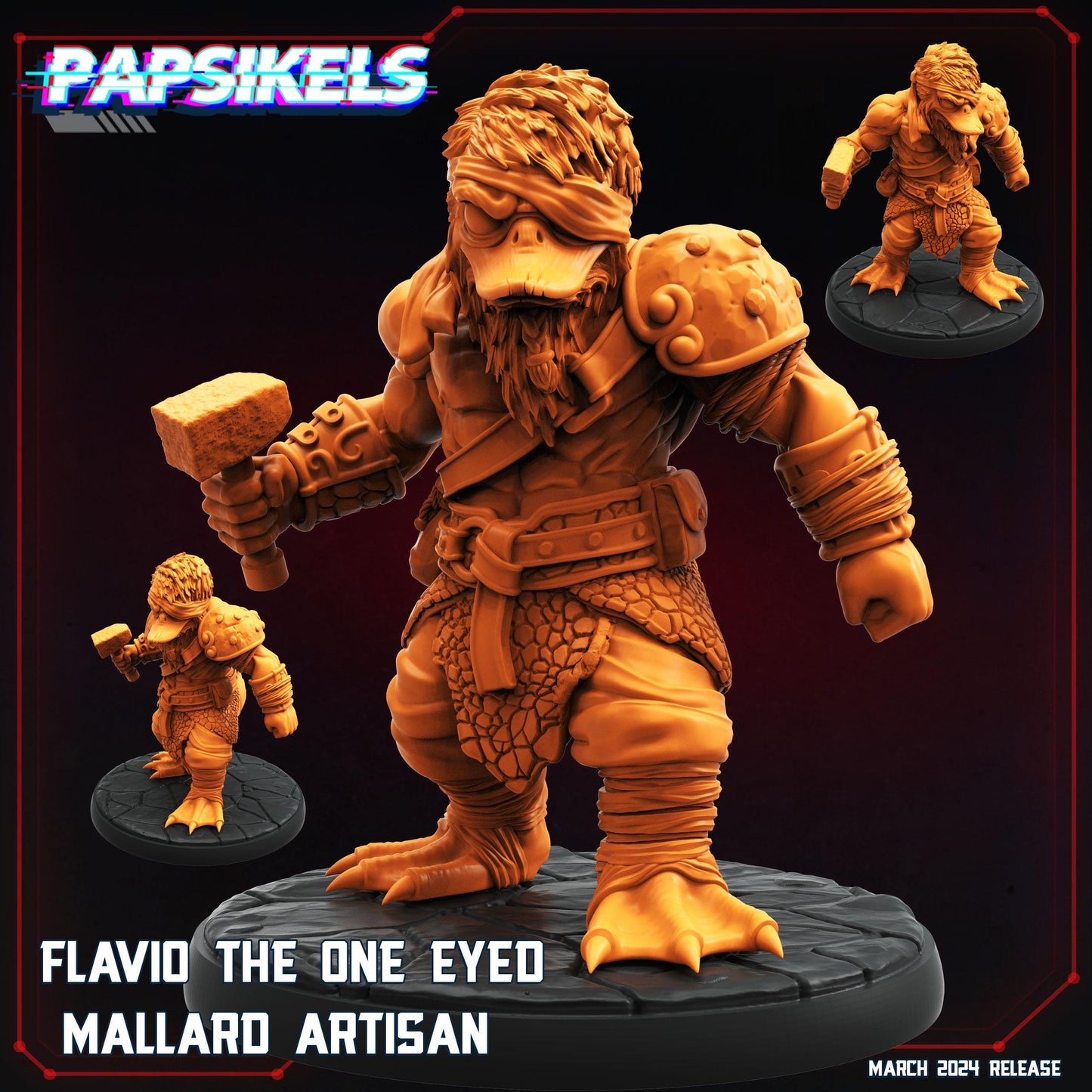 Flavio one eye - Resin Miniature - Tabletop miniature - Fantasy Miniature - 32mm - D&D - Sci-fi Miniature- Papsikel