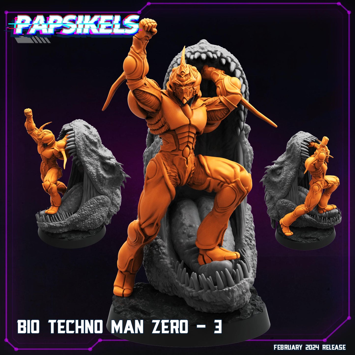 Bio Techno Man - Resin Miniature - Tabletop miniature - Fantasy Miniature - 32mm - D&D - Sci-fi Miniature - Papsikel