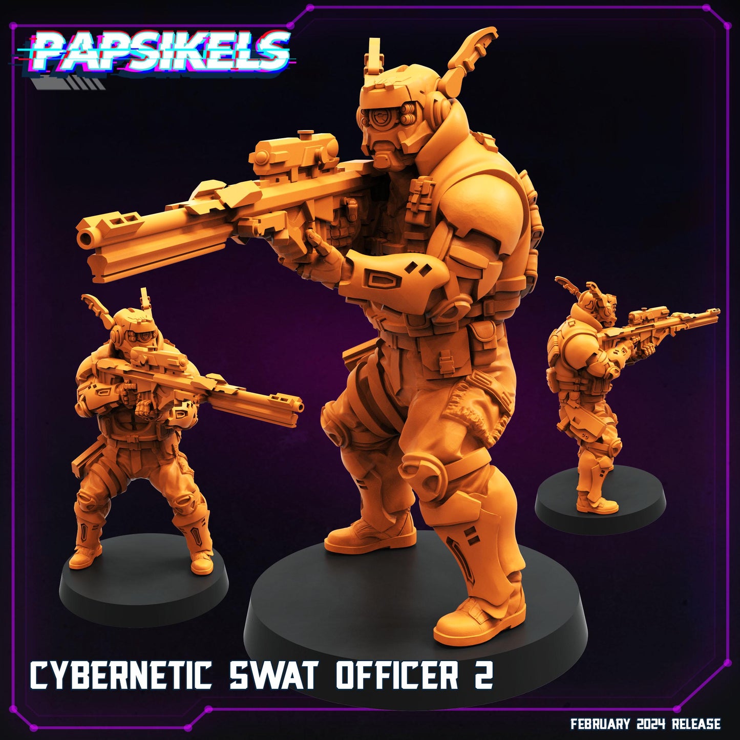 Swat Officer -  Resin Miniature - Tabletop  miniature - Fantasy Miniature - 32mm - D&D -  Sci-fi Miniature - Papsikel