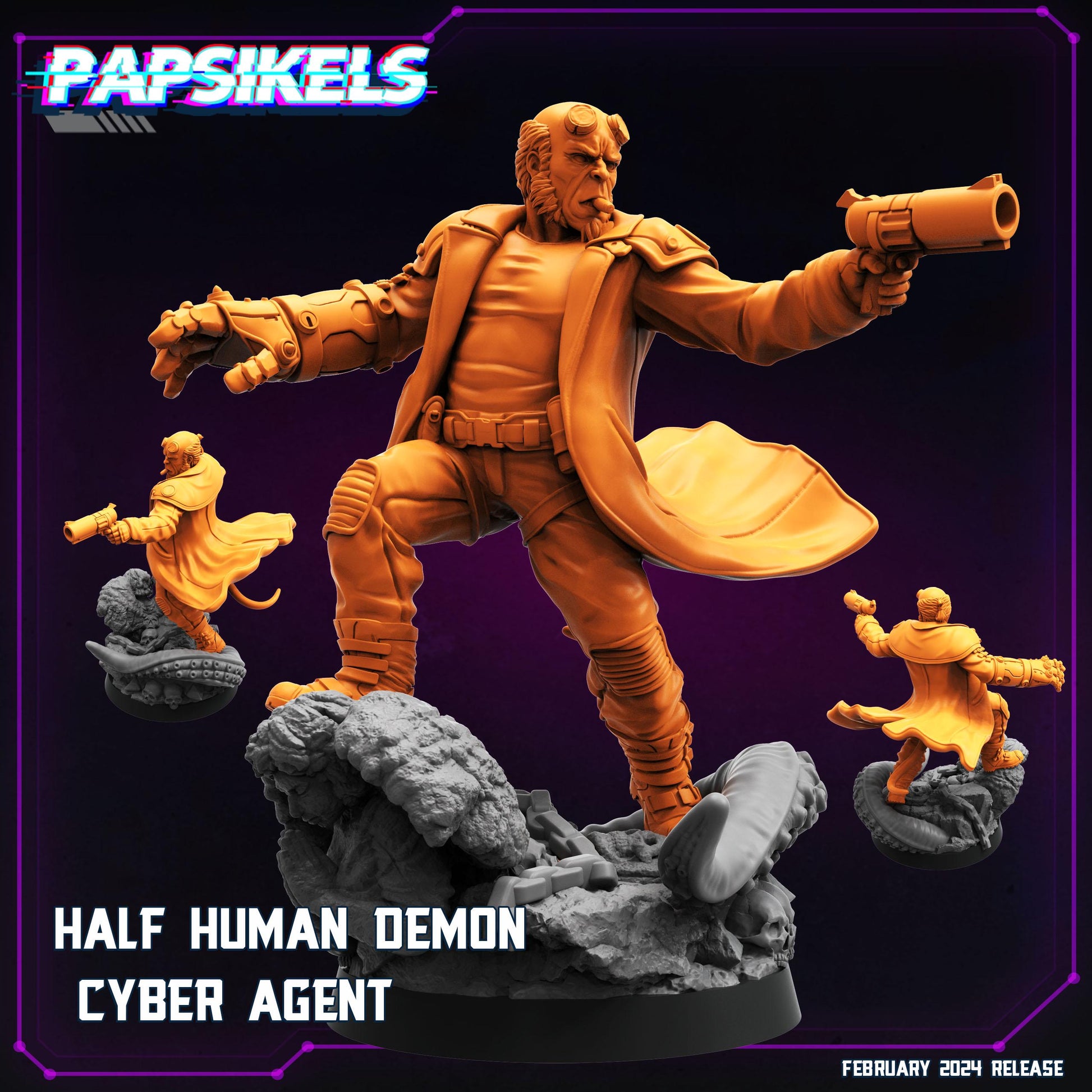 Cyber Agent - Resin Miniature - Tabletop miniature - Fantasy Miniature - 32mm - D&D - Sci-fi Miniature - Papsikel