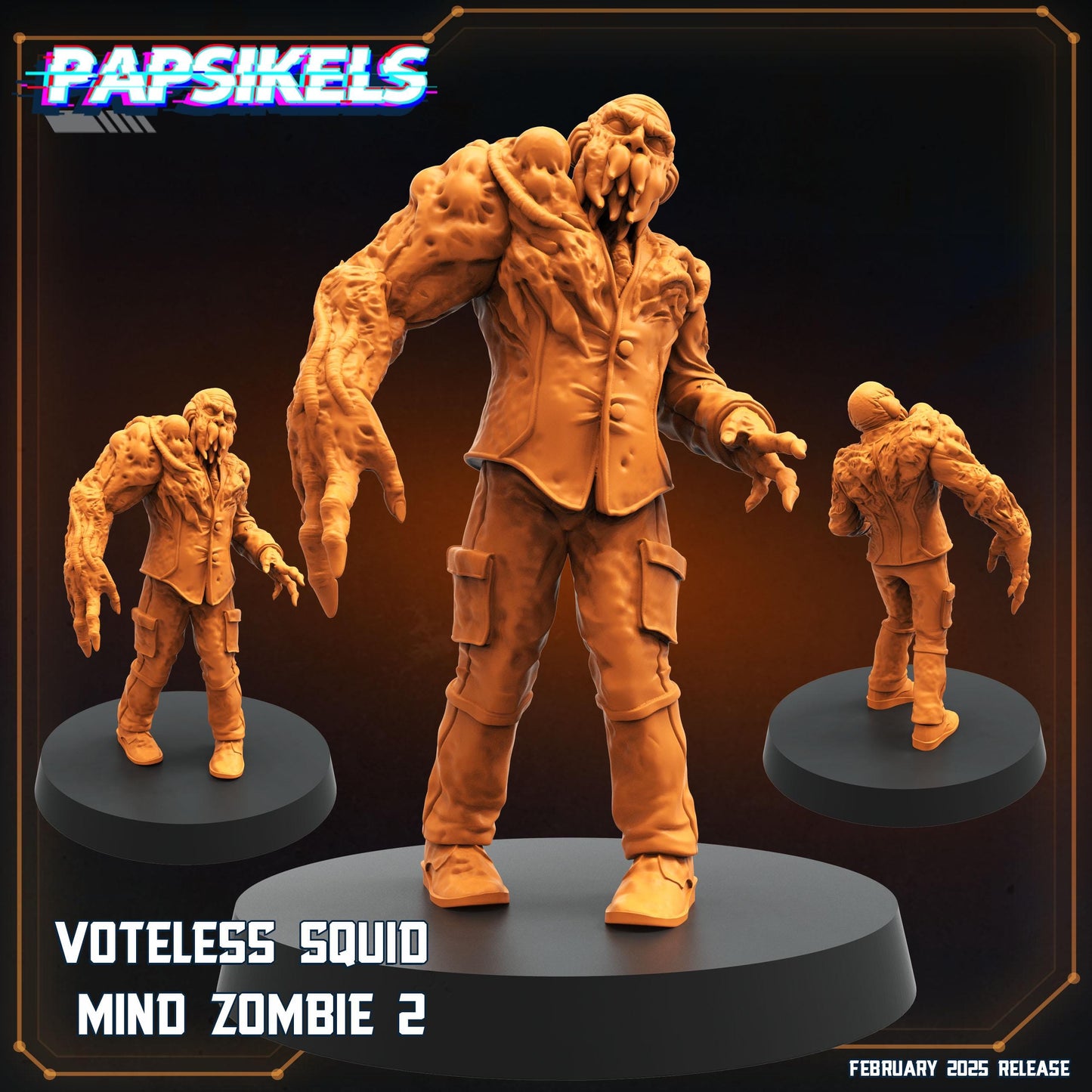 Zombie set -  Resin Miniature - Tabletop  miniature - Fantasy Miniature - 32mm - D&D -  Sci-fi Miniature - Papsikel