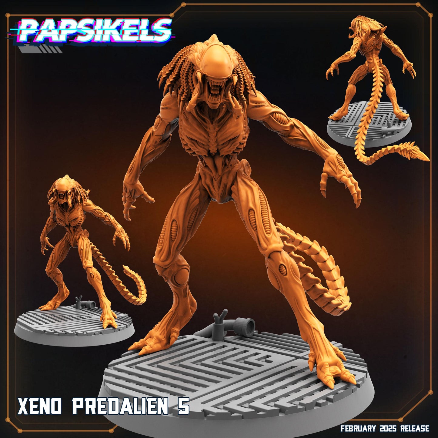 Xeno Predaliens - Resin Miniature - Tabletop miniature - Fantasy Miniature - 32mm - D&D - Sci-fi Miniature - Papsikel