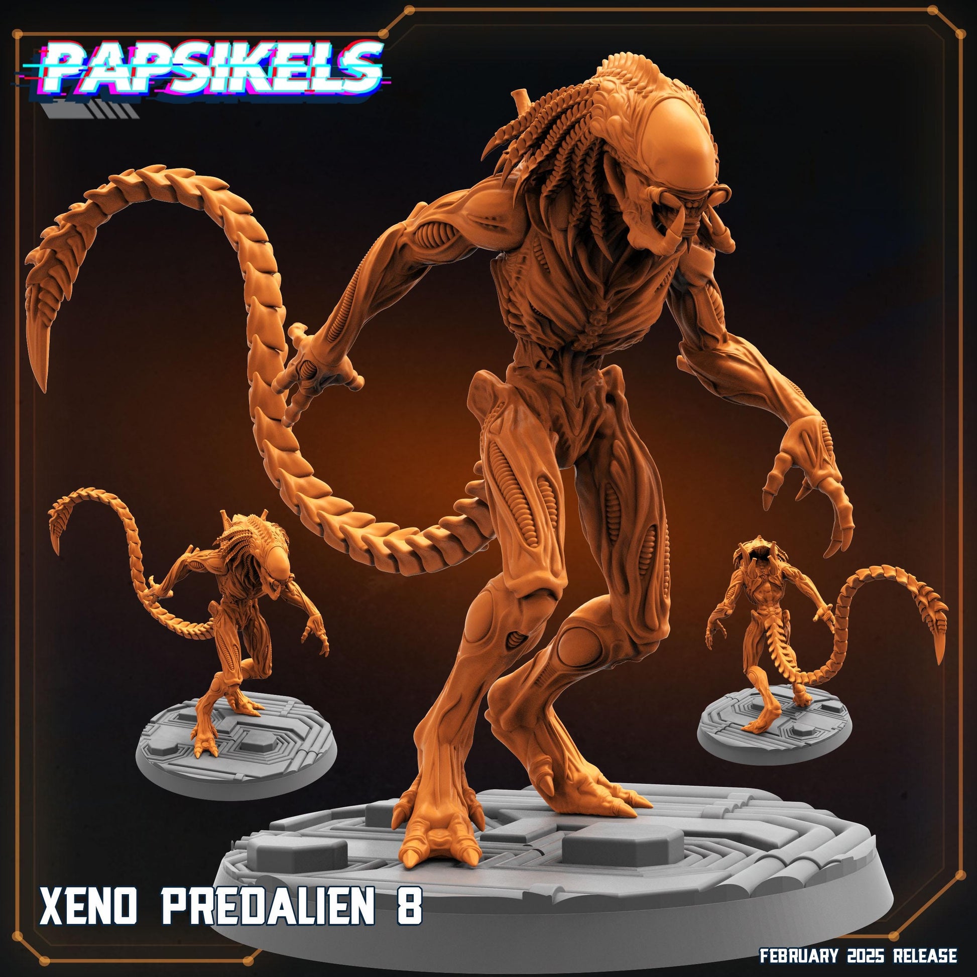 Xeno Predaliens - Resin Miniature - Tabletop miniature - Fantasy Miniature - 32mm - D&D - Sci-fi Miniature - Papsikel