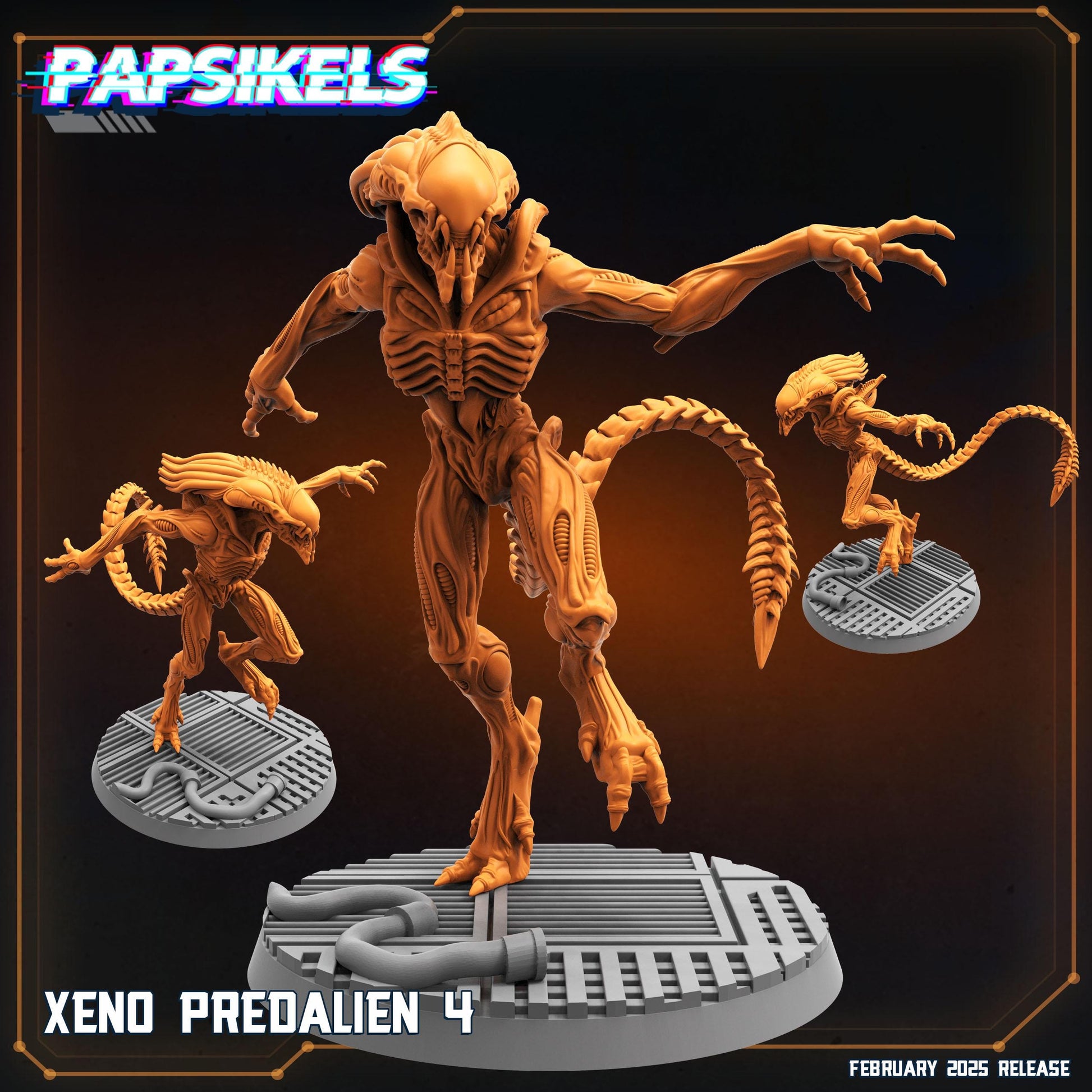 Xeno Predaliens - Resin Miniature - Tabletop miniature - Fantasy Miniature - 32mm - D&D - Sci-fi Miniature - Papsikel