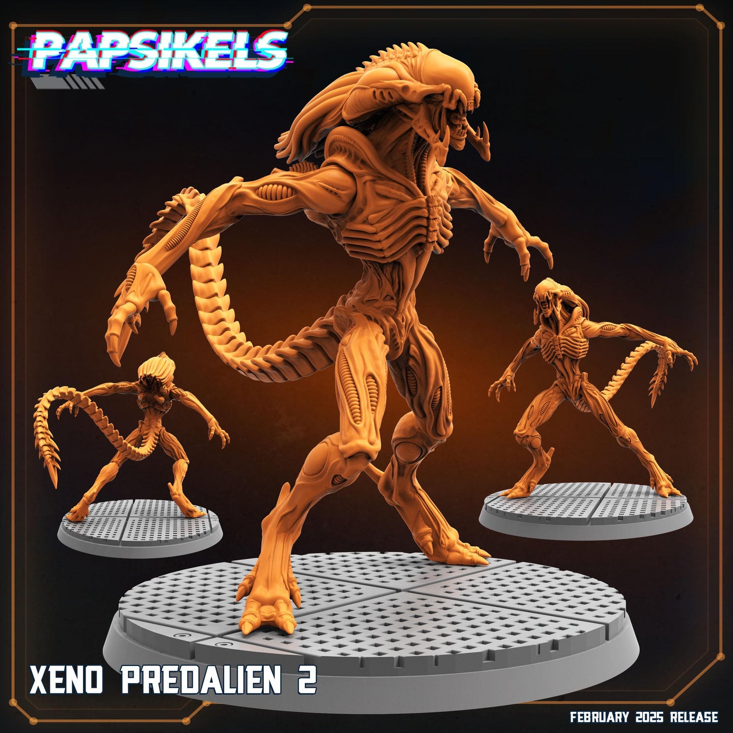 Xeno Predaliens - Resin Miniature - Tabletop miniature - Fantasy Miniature - 32mm - D&D - Sci-fi Miniature - Papsikel