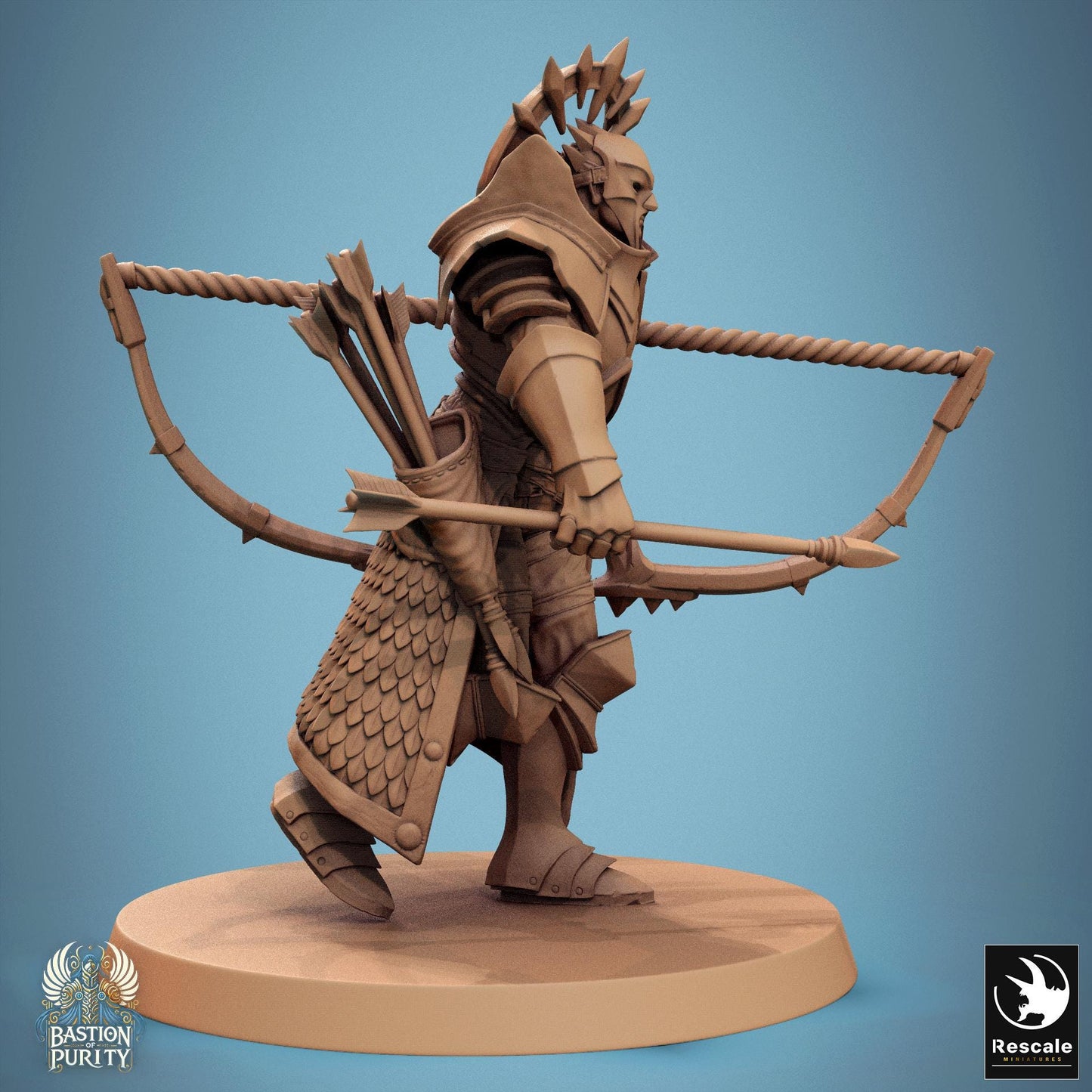 Aeterna Infantry - Archers - Resin Miniature - Tabletop miniature - Fantasy Miniature - 32mm - D&D - Sci-fi Miniature - Papsikel DnD