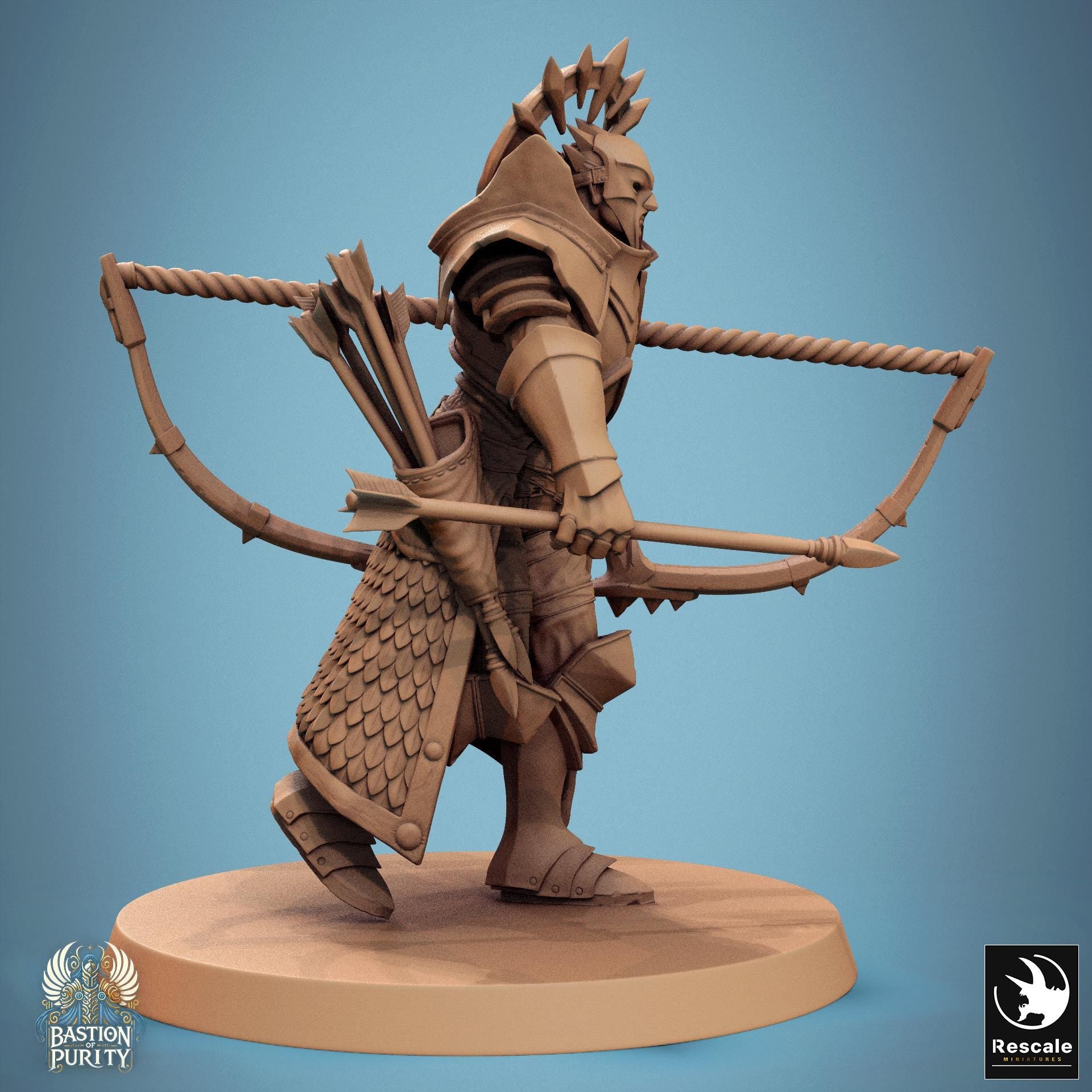 Aeterna Infantry - Archers - Resin Miniature - Tabletop miniature - Fantasy Miniature - 32mm - D&D - Sci-fi Miniature - Papsikel DnD