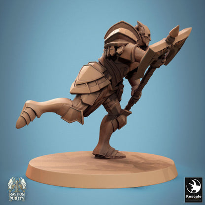 Aeterna Infantry - Warriors 1  -  Resin Miniature - Tabletop  miniature - Fantasy Miniature - 32mm - D&D -  Sci-fi Miniature - Rescale DnD