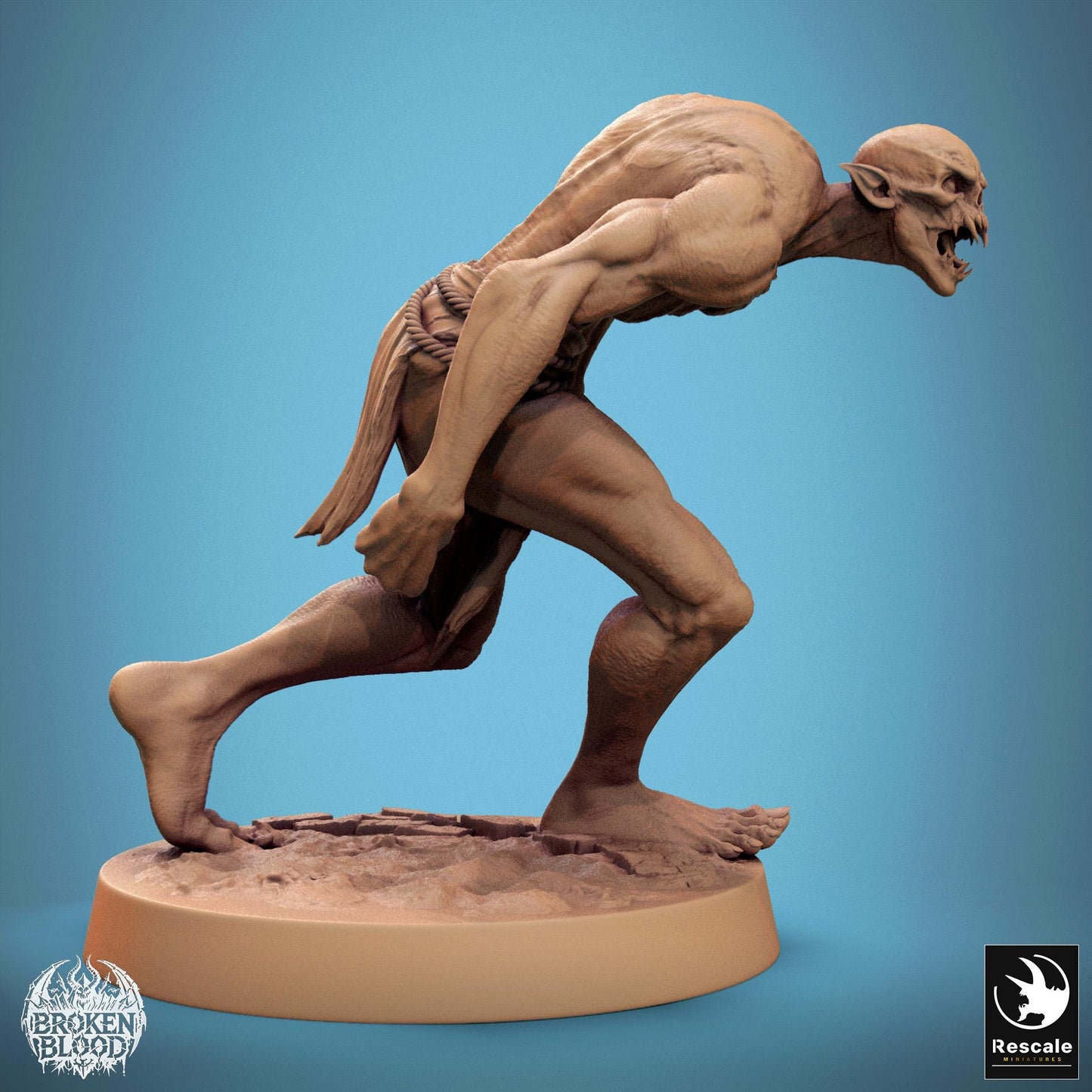 Ghoul Savage 1 - Resin Miniature - Tabletop miniature - Fantasy Miniature - 32mm - D&D - Sci-fi Miniature - Papsikel DnD