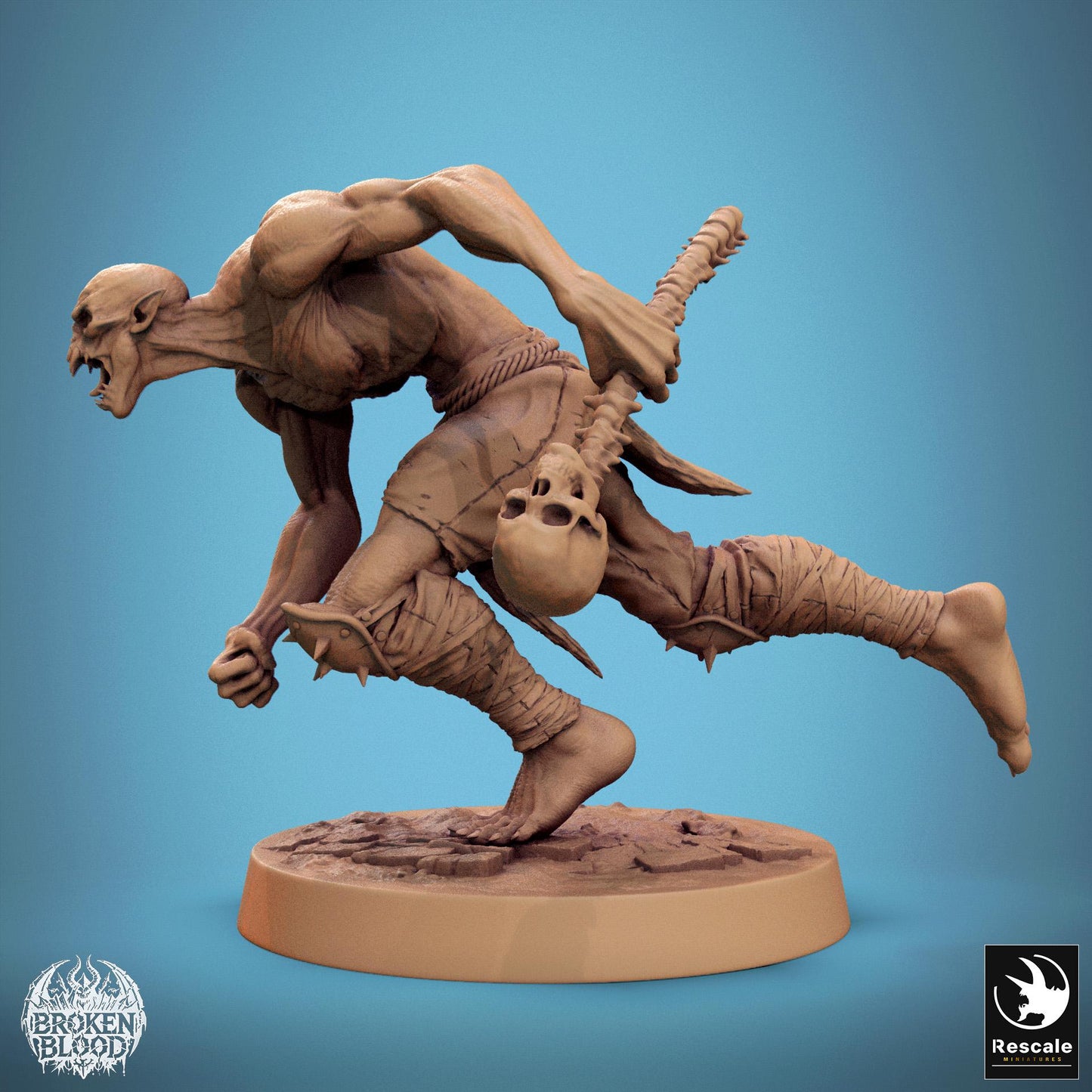 Ghoul Savage 1 - Resin Miniature - Tabletop miniature - Fantasy Miniature - 32mm - D&D - Sci-fi Miniature - Papsikel DnD