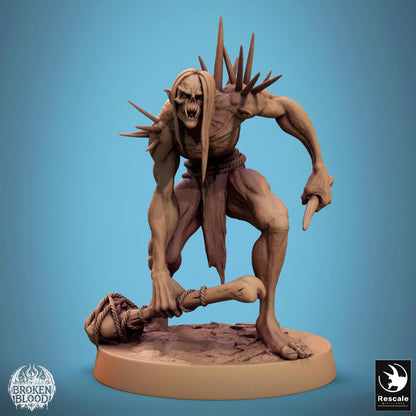 Ghoul Savage 1 - Resin Miniature - Tabletop miniature - Fantasy Miniature - 32mm - D&D - Sci-fi Miniature - Papsikel DnD