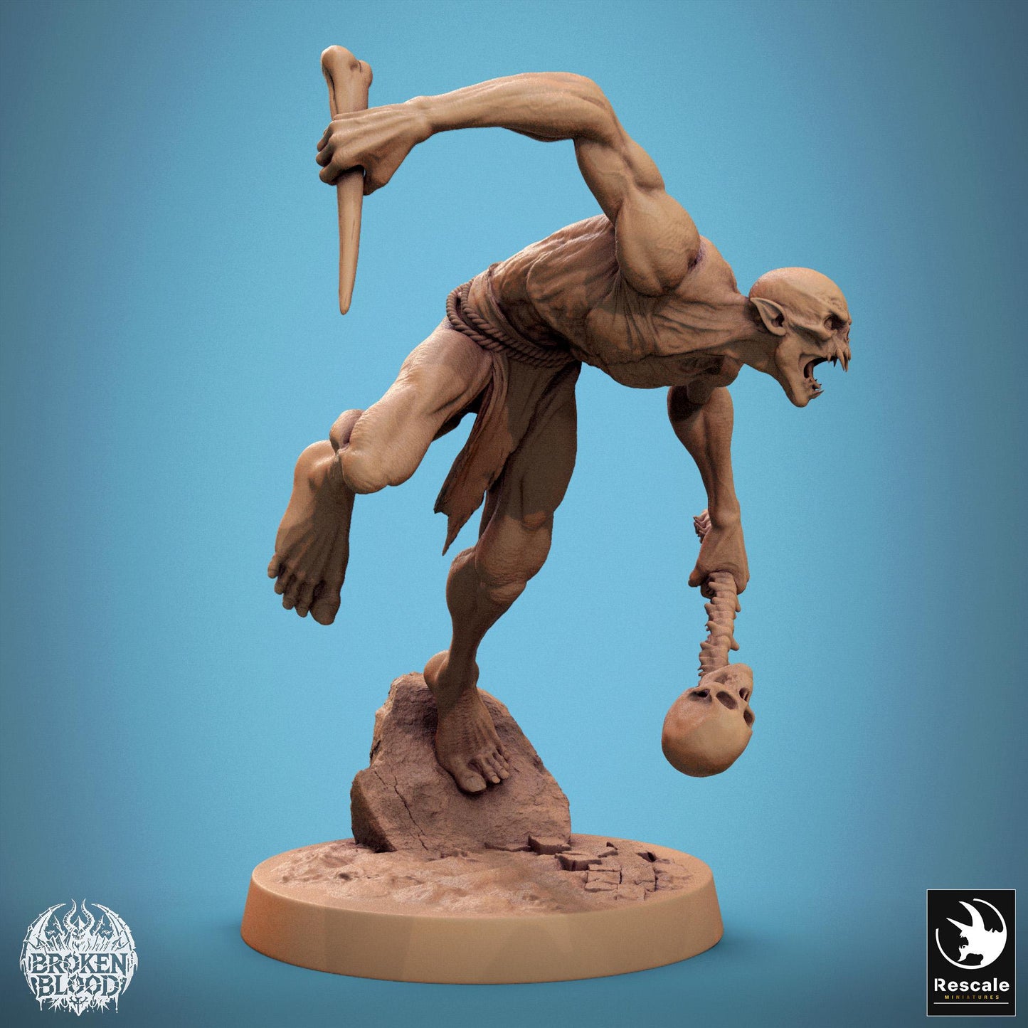 Ghoul Savage 2 - Resin Miniature - Tabletop miniature - Fantasy Miniature - 32mm - D&D - Sci-fi Miniature - Papsikel DnD