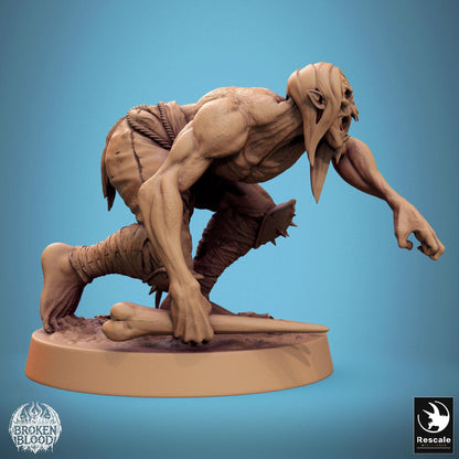 Ghoul Savage 2 -  Resin Miniature - Tabletop  miniature - Fantasy Miniature - 32mm - D&D -  Sci-fi Miniature - Papsikel DnD