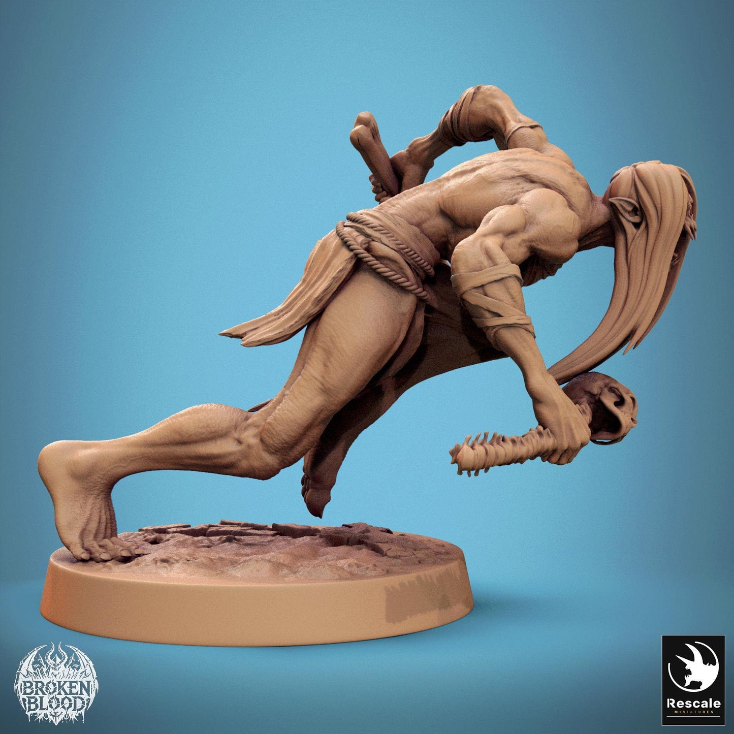 Ghoul Savage 2 - Resin Miniature - Tabletop miniature - Fantasy Miniature - 32mm - D&D - Sci-fi Miniature - Papsikel DnD