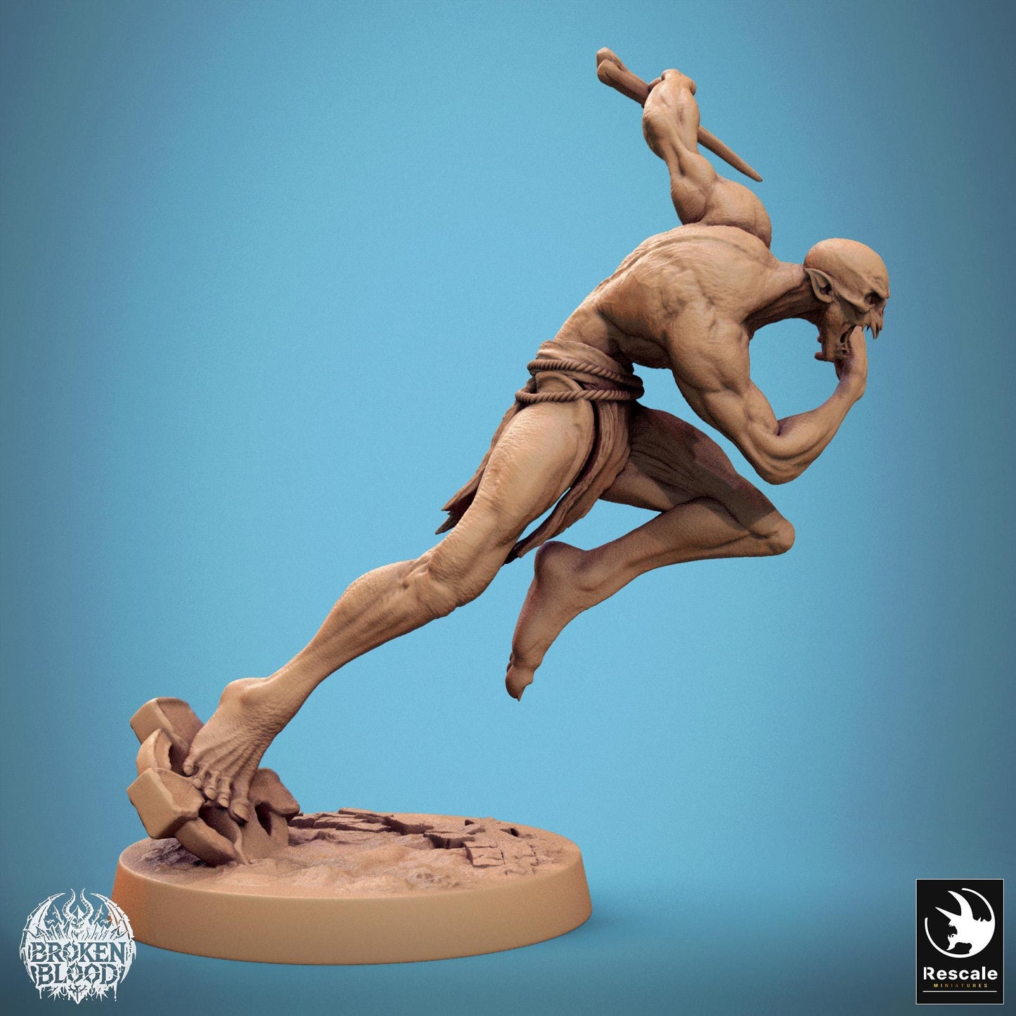 Ghoul Savage 2 - Resin Miniature - Tabletop miniature - Fantasy Miniature - 32mm - D&D - Sci-fi Miniature - Papsikel DnD