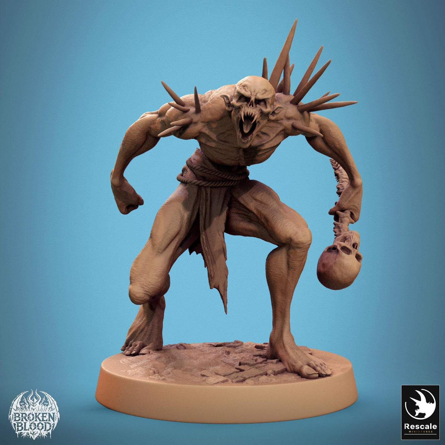 Ghoul Savage 2 - Resin Miniature - Tabletop miniature - Fantasy Miniature - 32mm - D&D - Sci-fi Miniature - Papsikel DnD