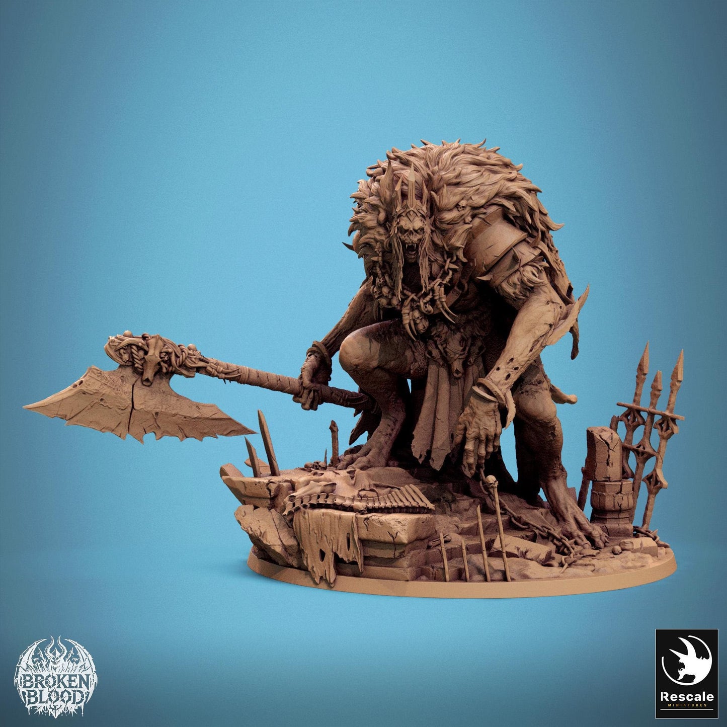 Undead King -  Resin Miniature - Tabletop  miniature - Fantasy Miniature - 32mm - D&D -  Sci-fi Miniature - Rescale DnD