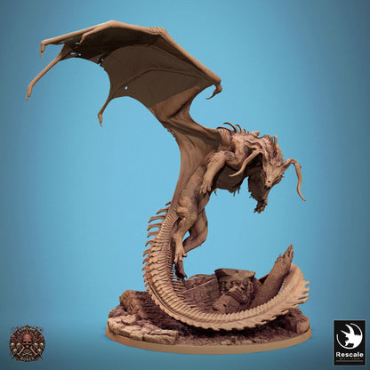 Black Dragon -  Resin Miniature - Tabletop  miniature - Fantasy Miniature - 32mm - D&D -  Sci-fi Miniature - Rescale DnD
