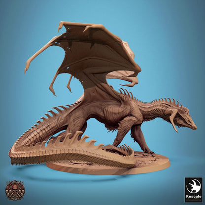 Black Dragon -  Resin Miniature - Tabletop  miniature - Fantasy Miniature - 32mm - D&D -  Sci-fi Miniature - Rescale