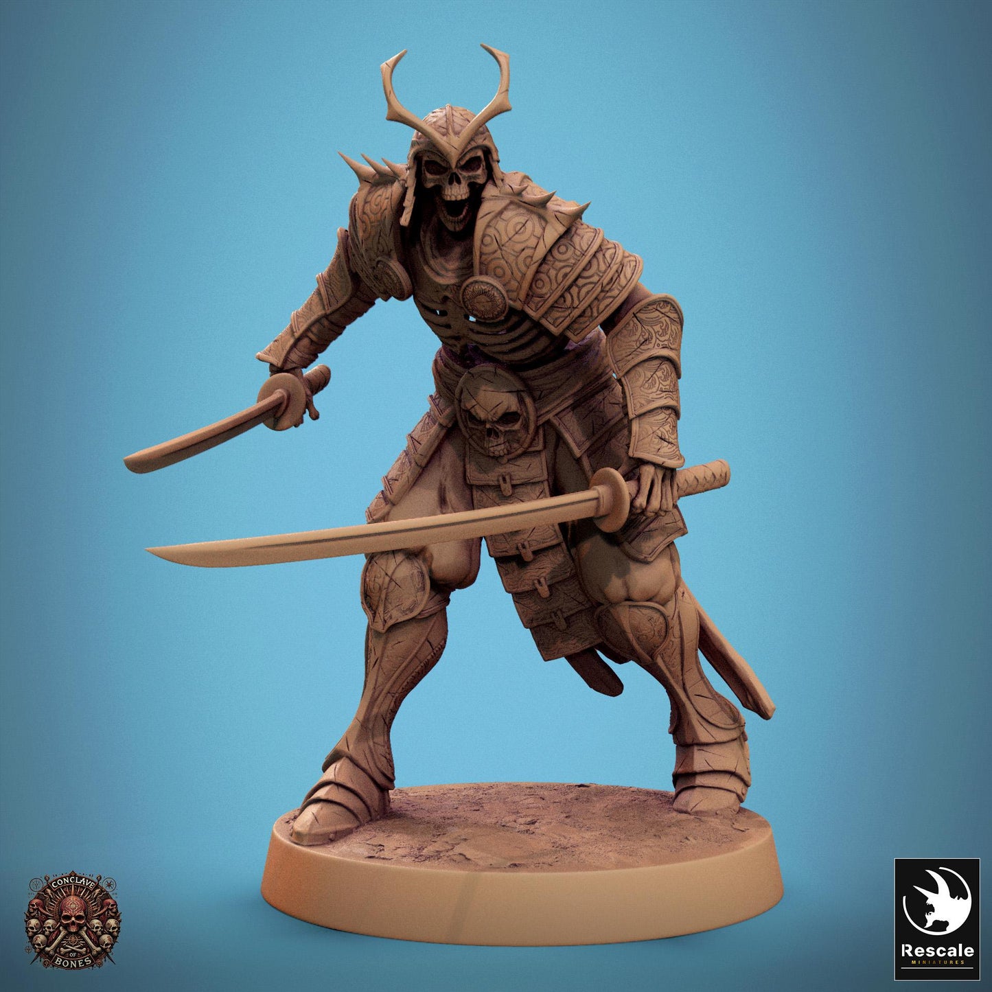 Oriental Skeletons 1 - Resin Miniature - Tabletop miniature - Fantasy Miniature - 32mm - D&D - Sci-fi Miniature - Rescale DnD