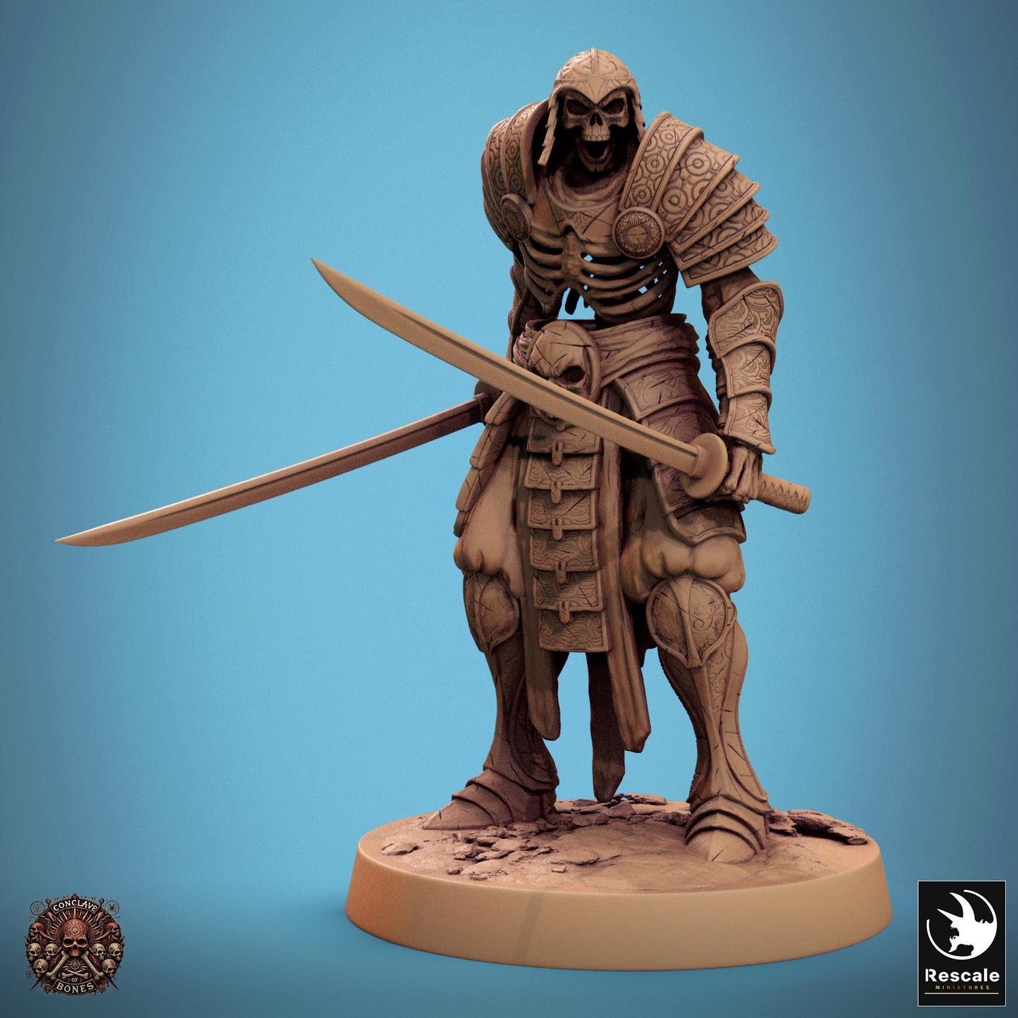 Oriental Skeletons 2 -  Resin Miniature - Tabletop  miniature - Fantasy Miniature - 32mm - D&D -  Sci-fi Miniature - Rescale DnD