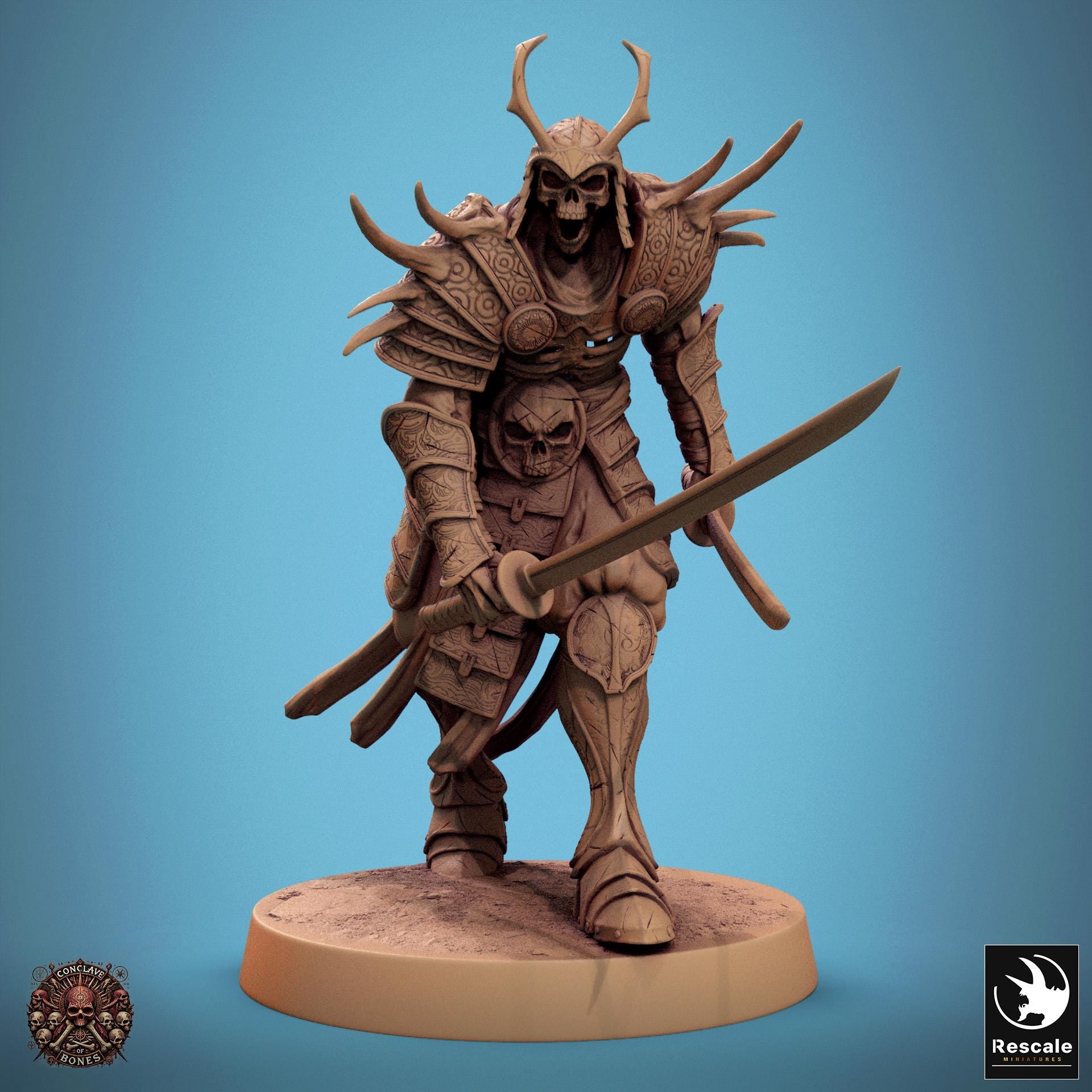 Oriental Skeletons 2 - Resin Miniature - Tabletop miniature - Fantasy Miniature - 32mm - D&D - Sci-fi Miniature - Rescale DnD