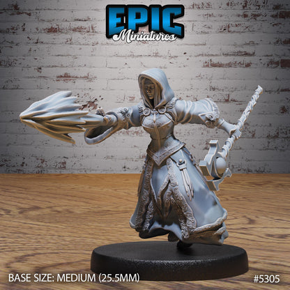 High Sorceress -  Resin Miniature - Tabletop  miniature - Fantasy Miniature - 32mm - D&D -  Sci-fi Miniature - Rescale