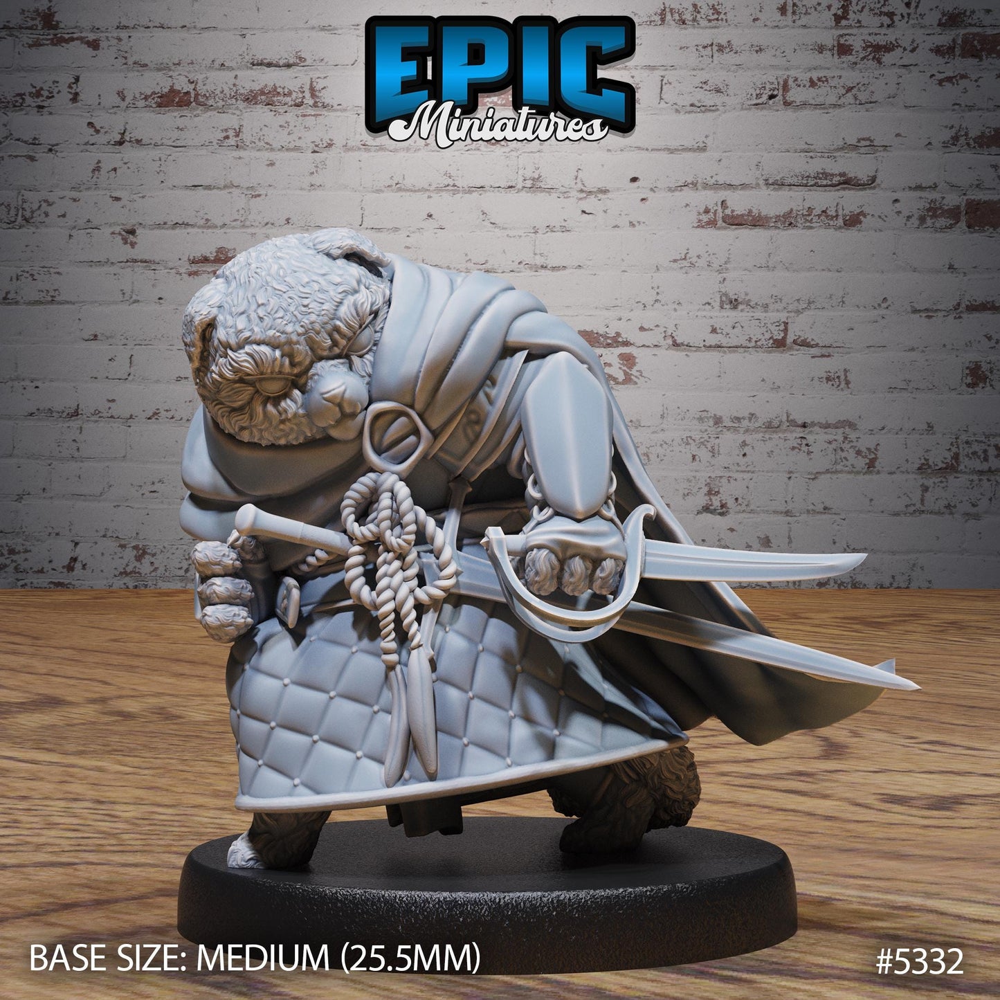 DnD Teddy Knight -  Resin Miniature - Tabletop  miniature - Fantasy Miniature - 32mm - D&D -  Sci-fi Miniature